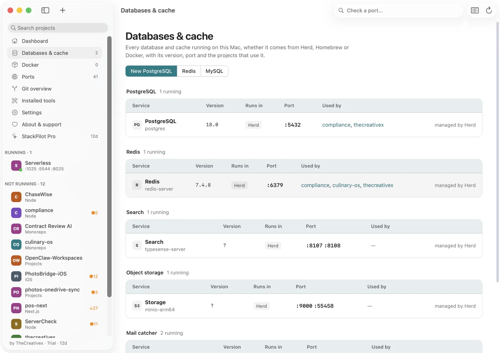 Databases and cache